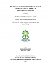 Implementasi Islamic Parenting Untuk Menanamkan Kemandirian Anak Usia Pra Sekolah di TK Mandan Kab. Sukoharjo