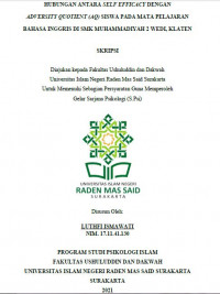Hubungan antara Self Efficacy dengan Adversity Quotient (AQ) Siswa Pada Mata Pelajaran Bahasa Inggris Di SMK Muhammadiyah 2 Wedi Klaten