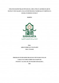 Strategi Komunikasi Pengelola Desa Wisata Kembangarum Sleman Yogyakarta Dalam Menerapkan Kebijakan Pariwisata Di Era Pandemi Covid-19