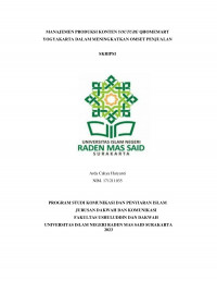 Manajemen Produksi Konten YouTube Qhomemart Yogyakarta dalam Meningkatkan Omset Penjualan