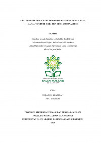 ANALISIS RESEPSI VIEWERS TERHADAP KONTEN EDUKASI PADA KANAL YOUTUBE KOK BISA EDISI CORONAVIRUS