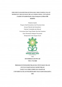 IMPLEMENTASI KOMUNIKASI PEMASARAN SIKLUS REFILL DALAM MEMBANGUN BRAND IMAGE MELALUI MEDIA SOSIAL INSTAGRAM
(Analisis Isi Kualitatif pada Akun Instagram @siklusrefill)