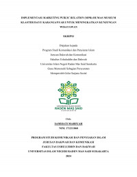 Implementasi Marketing Public Relation (Mpr) Humas Museum Klaster Dayu Karanganyar Untuk Meningkatkan Kunjungan Wisatawan