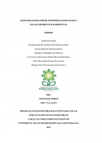 Komunikasi Kelompok Suporter Pasoepatiabas Dalam Membentuk Kohesivitas