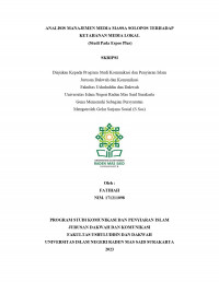 Analisis Manajemen Media Massa Solopos Terhadap Ketahanan Media Lokal (Studi Pada Espos Plus)