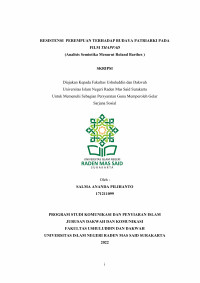 RESISTENSI PEREMPUAN TERHADAP BUDAYA PATRIARKI PADA FILM THAPPAD (ANALISIS SEMIOTIKA MENURUT ROLAND BARTHES)