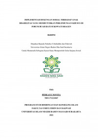 Implementasi Dukungan Sosial Terhadap Anak Disabilitas Yang Membutuhkan Perlindungan Khusus di Forum Buah Hati Sukowati Sragen