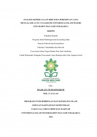 Analisis Kepercayaan Diri Pada Perempuan Yang Mengalami Acne Vulgaris di Universitas Islam Negeri (UIN) Raden Mas Said Surakarta