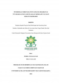 Penerimaan Diri Pada Penyandang Disabilitas Tunadaksa (Pasca Kecelakaan Kerja) Di Yayasan Sehati Sukoharjo