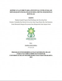 KEPERCAYAAN DIRI WARGA PENYINTAS COVID-19 DALAM MENGHADAPI STIGMATISASI MASYARAKAT DI DESA METUK, MOJOSONGO, BOYOLALI