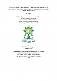Pengasuhan Anak Difabel Netra Perspektif Perkembangan Kognitif Dan Motoric Di Desa Tempur Sari Kecamatan Sambi Kabupaten Boyolali