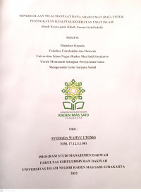 Pengelolan Nilai Manfaat Dana Abadi Umat (DAU) untuk Peningkatan Kualitas Kesehatan Umat Islam studi kasus Klinik Ummat SoloPeduli