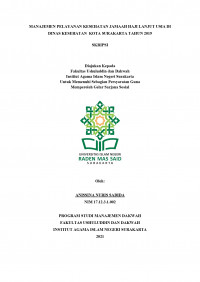 Manajemen Pelayanan Kesehatan Jamaah Haji Lanjut Usia di Dinas Kesehatan Kota Surakarta tahun 2019