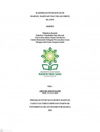 KADERISASI PENDAKWAH DI MAJELIS DAKWAH UMAT ISLAM KLATEN