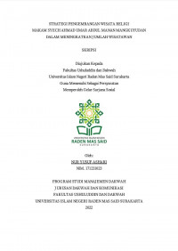 STRATEGI PENGEMBANGAN WISATA RELIGI MAKAM SYEKH AHMAD UMAR ABDUL MANAN MANGKUYUDAN DALAM MENINGKATKAN JUMLAH WISATAWAN