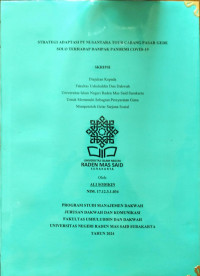 Strategi Adaptasi PT Nusantara Tour Cabang Pasar Gede Solo Terhadap Dampak Pandemi Covid-19