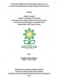 Strategi Pengelolaan Dokumen Jama'ah Haji Di Kantor Kementrian Agama Kabupaten Boyolali