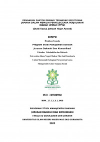 Pengaruh Faktor Pribadi Terhadap Keputusan Jamaah Dalam Memilih Penyelenggara Perjalanan Ibadah Umrah (PPIU) (Studi Kasus Jamaah Hajar Aswad)