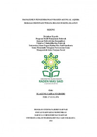 Manajemen Pengembangan Masjid Agung Al Aqsha Sebagai Destinasi Wisata Religi Di Kota Klaten