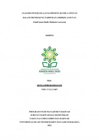 Analisis Pengelolaan Kampoeng Batik Laweyan Dalam Mendukung Pariwisata Berkelanjutan (Studi Kasus Batik Mahkota Laweyan)