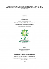 MODEL PEMBINAAN KEAGAMAAN ALUMNI JAMAAH HAJI DI IKATAN PERSAUDARAAN HAJI INDONESIA (IPHI) KECAMATAN GATAK KABUPATEN SUKOHARJO