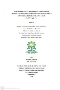 Pembacaan Surah Al-Ikhlas 1000 Kali pada Tradisi Arofah Di Pondok Pesantren Miftahul Huda Al-Azhar Citangkolo, Kota Banjar, Jawa Barat (Studi Living Qur'an)