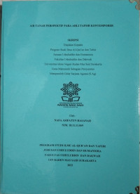 Air Tanah Perspektif Para Ahli Tafsir Kontemporer