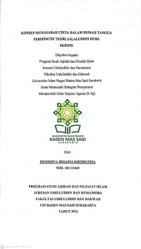 KONSEP MUHASABAH CINTA DALAM RUMAH TANGGA PERSPEKTIF TEORI JALALUDDIN RUMI