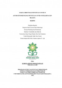 Makna Hidup Bagi Penyintas Covid-19 (Studi Fenomenologi Penyintas Covid-19 di Kabupaten Sragen)