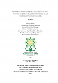 Proses Tercapainya Kesehatan Mental dengan Puasa Senin dan Kamis pada mahasiswa Universitas Islam Negeri Raden Mas Said Surakarta