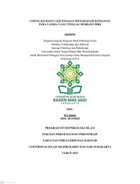 Coping Religious Kecemasan Menghadapi Kematian pada Lansia yang Tinggal Seorang Diri