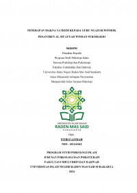 Penerapan Makna Ta’dzim kepada Guru Ngaji di Pondok Pesantren AL-Muayyad Windan