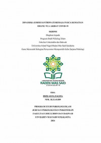 Dinamika Emosi Santriwati Remaja Pasca Kematian Orang Tua Akibat Covid-19