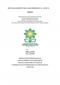 SELF MANAGEMENT PADA ANAK PENGHAFAL AL-QUR`AN