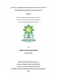 SRAWUNG: STRATEGI KARANG TARUNA TUNAS JAYA DALAM MENUMBUHKAN KEPEDULIAN SOSIAL REMAJA