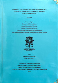 GAMBARAN KEMANDIRIAN REMAJA DENGAN ORANG TUA TUNGGAL DI DESA REMBUN KECAMATAN NOGOSARI KABUPATEN BOYOLALI