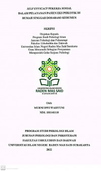 SELF EFFICACY PEKERJA SOSIAL DALAM PELAYANAN PASIEN EKS PSIKOTIK DI RUMAH SINGGAH DOSARASO KEBUMEN