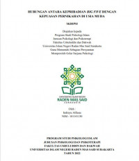 HUBUNGAN ANTARA KEPRIBADIAN BIGFIVE DENGAN KEPUASAN PERNIKAHAN DI USIA MUDA