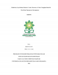 Efektifitas gaya bahasa Ustad Hartono Al pada pola fikir keagamaan masyarakat Desa Berjo