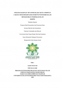 Strategi Dakwah Munawir selalu ketua Pimpinan Cabang Muhammadiyah Baturetno Wonogiri dalam memahamkan purifikasi Islam