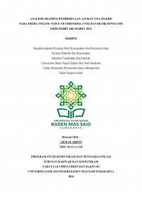 Analisis Framing Pemberitaan Aturan Toa Masjid Pada Media Online Voice Of Indonesia (Voi) Dan Detiknews.Com Edisi Februari-Maret 2022