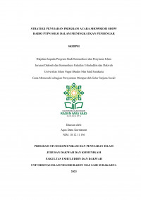 Strategi Penyiaran Program Acara Showremi Show Radio PTPN Solo dalam Meningkatkan Pendengar