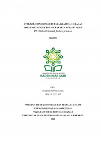 Cyber Branding Rumah Budaya Kratonan Sebagai Community Center Kota Surakarta Melalui Akun Instagram @rumah_budaya_kratonan