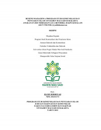 Resepsi Mahasiswa Program Studi Komunikasi dan Penyiaran Islam UIN Raden Mas Said Surakarta Angkatan 2018 Terhadap Gaya Retorika Dakwah dalam Akun TikTok @yudhidarmawan