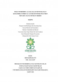 PERAN PEMBIMBING AGAMA DALAM MENINGKATKAN KEMANDIRIAN SPIRITUAL SANTRI DI PONDOK PESANTREN MIFTAHUL MANAN BUMIAYU BREBES