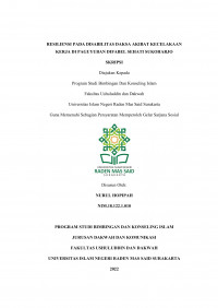 Resiliensi Pada Disabilitas Daksa Akibat Kecelakaan Kerja di Paguyuban Difabel Sehati Sukoharjo