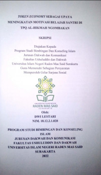 Token Economy Sebagai Upaya Meningkatkan Motivasi Belajar Santri di TPQ Al-Hikmah Ngombakan