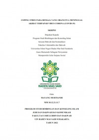 COPING STRESS PADA REMAJA YANG ORANG TUA MENINGGAL AKIBAT TERPAPAR VIRUS CORONA (COVID-19)