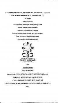 LAYANAN BIMBINGAN MOTIVASI BELAJAR SLOW LEARNER DI SLB ABCD BAKTI SOSIAL SIMO BOYOLALI