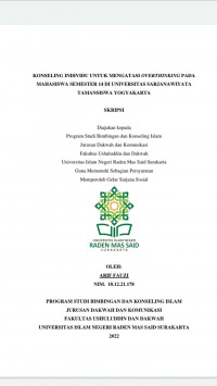 Konseling Individu untuk mengatasi overthinking pada mahasiswa semester 14 di Universitas Sarjanawiyata Tamansiswa Yogyakarta